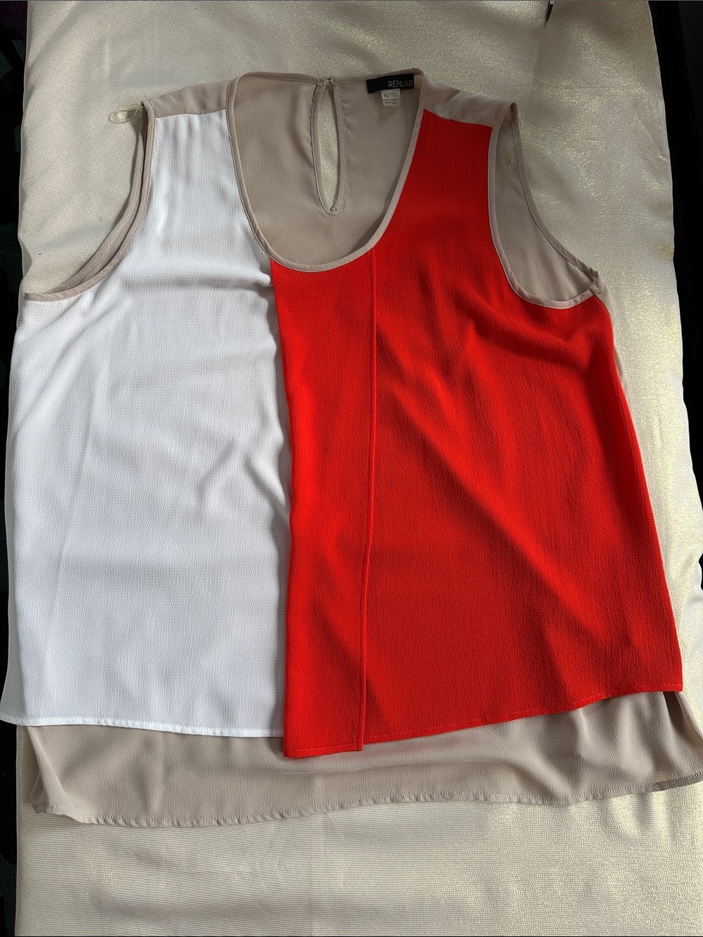 Renuar Colorblock Sleeveless Tank Top